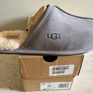 NIB UGG Women’s 9 Gray Suede Pearl Slipper Slip-on Mules